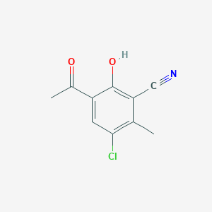 molecular formula C10H8ClNO2 B8801624 3-Acetyl-5-chloro-2-hydroxy-6-methylbenzonitrile 