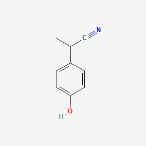 molecular formula C9H9NO B8801638 2-(4-hydroxyphenyl)propanenitrile CAS No. 21850-61-3