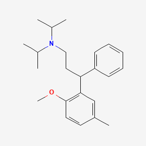 molecular formula C23H33NO B8801694 Benzenepropanamine, 2-methoxy-5-methyl-N,N-bis(1-methylethyl)-gamma-phenyl- 