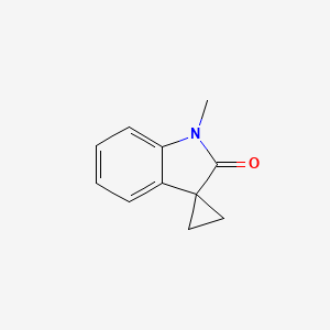 molecular formula C11H11NO B8801706 1'-Methylspiro[cyclopropane-1,3'-indolin]-2'-one 