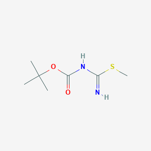 molecular formula C7H14N2O2S B8801738 tert-butyl N-[(methylsulfanyl)methanimidoyl]carbamate 