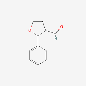 molecular formula C11H12O2 B8801854 2-Phenyloxolane-3-carbaldehyde CAS No. 175154-68-4