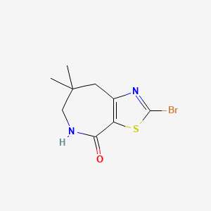 molecular formula C9H11BrN2OS B8801870 2-Bromo-7,7-dimethyl-5,6,7,8-tetrahydro-4H-thiazolo[5,4-c]azepin-4-one 