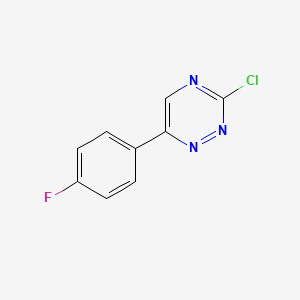 molecular formula C9H5ClFN3 B8801876 3-Chloro-6-(4-fluorophenyl)-1,2,4-triazine 