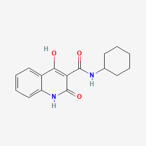 molecular formula C16H18N2O3 B8801886 N-Cyclohexyl-4-hydroxy-2-oxo-1,2-dihydro-3-quinolinecarboxamide CAS No. 128366-07-4