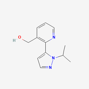molecular formula C12H15N3O B8801921 (2-(1-isopropyl-1H-pyrazol-5-yl)pyridin-3-yl)methanol CAS No. 1446321-93-2