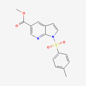 1H-Pyrrolo[2,3-B]pyridine-5-carboxylic acid, 1-[(4-methylphenyl)sulfonyl]-, methyl ester
