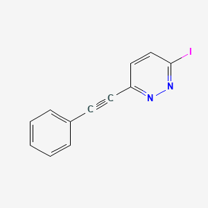 molecular formula C12H7IN2 B8801965 3-Iodo-6-(phenylethynyl)pyridazine 