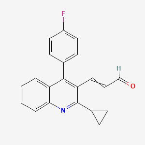 3-[2-Cyclopropyl-4-(4-fluorophenyl)-3-quinolyl]prop-2-enal