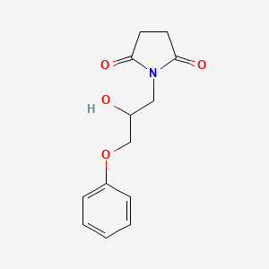 molecular formula C13H15NO4 B8802121 1-(2-Hydroxy-3-phenoxypropyl)pyrrolidine-2,5-dione CAS No. 83195-24-8