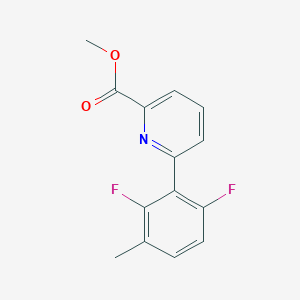 molecular formula C14H11F2NO2 B8802140 Methyl 6-(2,6-difluoro-3-methylphenyl)picolinate 