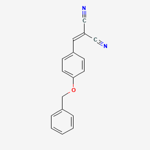 molecular formula C17H12N2O B8802174 2-[(4-phenylmethoxyphenyl)methylidene]propanedinitrile CAS No. 27389-83-9