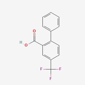 molecular formula C14H9F3O2 B8802177 4-(Trifluoromethyl)-[1,1'-biphenyl]-2-carboxylic acid 