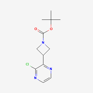 molecular formula C12H16ClN3O2 B8802260 Tert-butyl 3-(3-chloropyrazin-2-yl)azetidine-1-carboxylate 