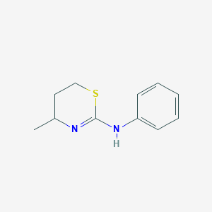 molecular formula C11H14N2S B088024 4-methyl-N-phenyl-5,6-dihydro-4H-1,3-thiazin-2-amine CAS No. 10554-34-4