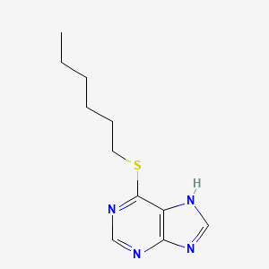 molecular formula C11H16N4S B8802520 6-(Hexylthio)-1H-purine CAS No. 37109-78-7