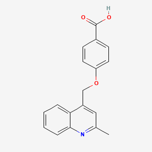 molecular formula C18H15NO3 B8802535 4-[(2-Methylquinolin-4-yl)methoxy]benzoic acid 