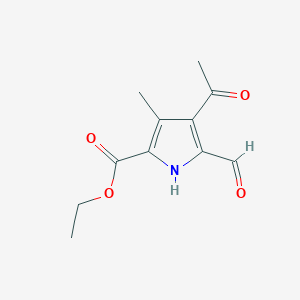 ethyl 4-acetyl-5-formyl-3-methyl-1H-pyrrole-2-carboxylate