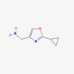 molecular formula C7H10N2O B8802554 (2-Cyclopropyloxazol-4-yl)methanamine 