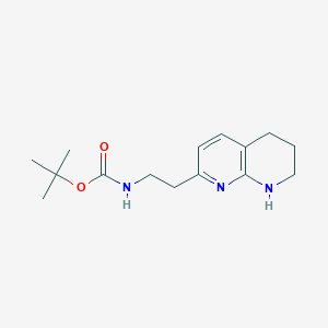 molecular formula C15H23N3O2 B8802563 tert-Butyl (2-(5,6,7,8-tetrahydro-1,8-naphthyridin-2-yl)ethyl)carbamate CAS No. 227751-78-2