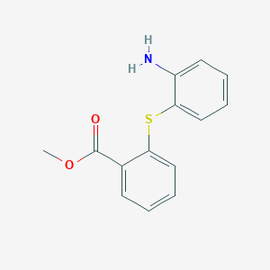 molecular formula C14H13NO2S B8802614 Methyl 2-[(2-aminophenyl)sulfanyl]benzoate 