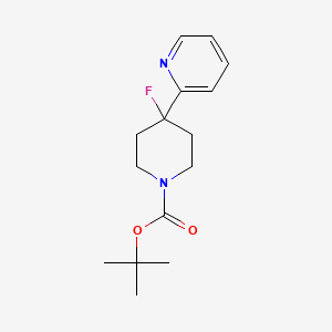 molecular formula C15H21FN2O2 B8802634 Tert-butyl 4-fluoro-4-(pyridin-2-YL)piperidine-1-carboxylate 