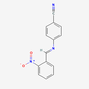 molecular formula C14H9N3O2 B8802641 4-[(2-Nitrophenyl)methylideneamino]benzonitrile CAS No. 5312-49-2