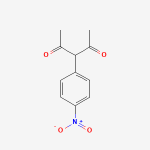 molecular formula C11H11NO4 B8802658 3-(4-Nitrophenyl)pentane-2,4-dione CAS No. 89185-83-1