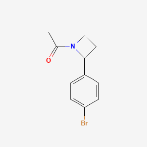 molecular formula C11H12BrNO B8802669 1-(2-(4-Bromophenyl)azetidin-1-yl)ethanone 