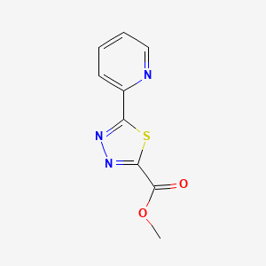 molecular formula C9H7N3O2S B8802684 Methyl 5-(pyridin-2-yl)-1,3,4-thiadiazole-2-carboxylate 