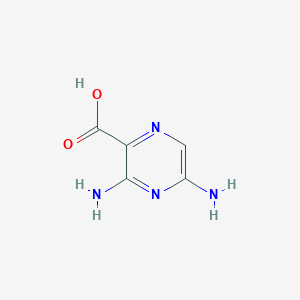 molecular formula C5H6N4O2 B8802693 3,5-Diaminopyrazinecarboxylic acid 