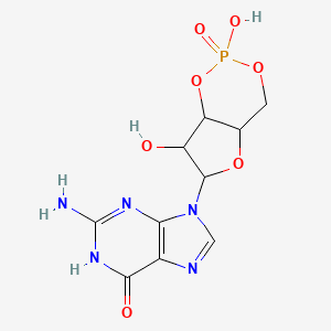 2-amino-9-(2,7-dihydroxy-2-oxo-4a,6,7,7a-tetrahydro-4H-furo[3,2-d][1,3,2]dioxaphosphinin-6-yl)-3H-purin-6-one