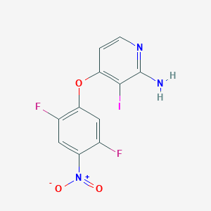 4-(2,5-Difluoro-4-nitrophenoxy)-3-iodopyridin-2-amine