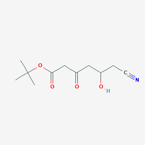 molecular formula C11H17NO4 B8802806 tert-Butyl (R)-6-Cyano-5-hydroxy-3-oxohexanoate 