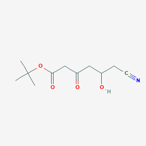 molecular formula C11H17NO4 B8802806 1,1-Dimethylethyl 6-cyano-5-hydroxy-3-oxohexanoate 