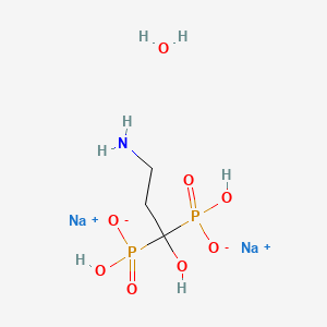 molecular formula C3H11NNa2O8P2 B8802812 Disodium pamidronate hydrate 