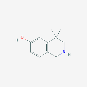molecular formula C11H15NO B8802828 4,4-Dimethyl-1,2,3,4-tetrahydroisoquinolin-6-ol CAS No. 62245-16-3