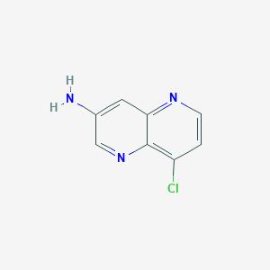 molecular formula C8H6ClN3 B8802850 8-Chloro-1,5-naphthyridin-3-amine 