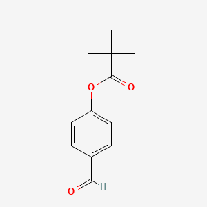 molecular formula C12H14O3 B8802851 (4-formylphenyl) 2,2-dimethylpropanoate CAS No. 95592-67-9
