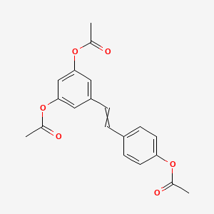 molecular formula C20H18O6 B8802863 Resveratrol triacetate 