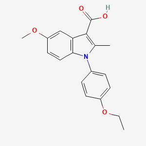molecular formula C19H19NO4 B8802913 1-(4-ethoxyphenyl)-5-methoxy-2-methyl-1H-indole-3-carboxylic acid 