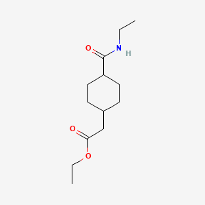 molecular formula C13H23NO3 B8802927 Ethyl 2-[trans-4-(Ethylcarbamoyl)cyclohexyl]acetate 