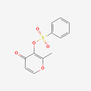 2-methyl-4-oxo-4H-pyran-3-yl benzenesulfonate