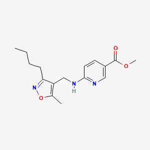 Methyl 6-(((3-butyl-5-methylisoxazol-4-yl)methyl)amino)nicotinate
