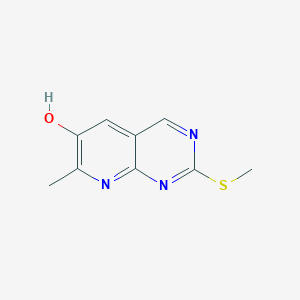 molecular formula C9H9N3OS B8803034 7-Methyl-2-(methylthio)pyrido[2,3-d]pyrimidin-6-ol 