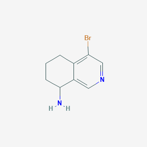 molecular formula C9H11BrN2 B8803053 4-Bromo-5,6,7,8-tetrahydroisoquinolin-8-amine CAS No. 1428651-87-9