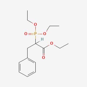 molecular formula C15H23O5P B8803061 Ethyl 2-(diethoxyphosphoryl)-3-phenylpropanoate CAS No. 35085-32-6