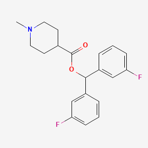 Bis(3-fluorophenyl)methyl 1-methylpiperidine-4-carboxylate