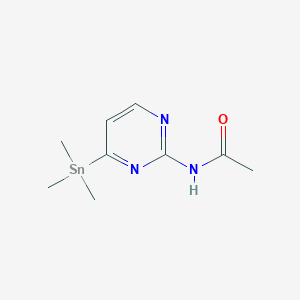 molecular formula C9H15N3OSn B8803091 N-[4-(Trimethylstannyl)-2-pyrimidinyl]acetamide 