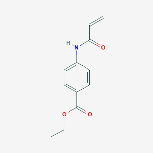 molecular formula C12H13NO3 B088031 Benzoic acid,4-[(1-oxo-2-propen-1-yl)amino]-, ethyl ester CAS No. 14745-58-5